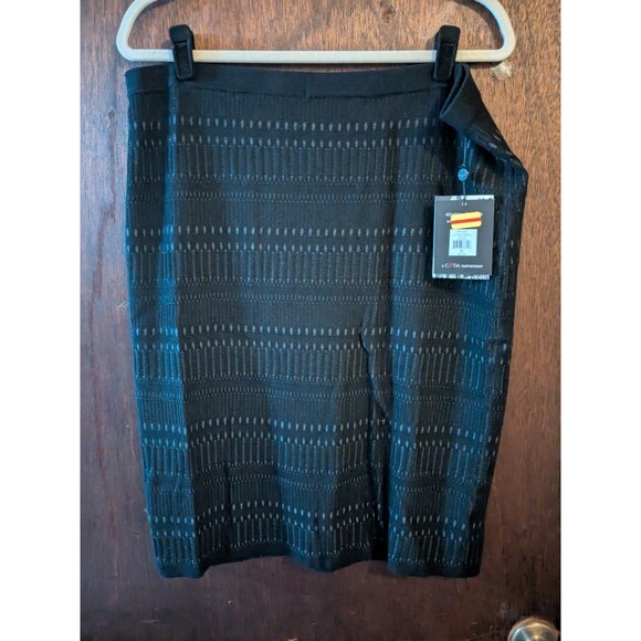 NEW Elie Tahari XL Black & Grey Sweater Skirt - Picture 1 of 7